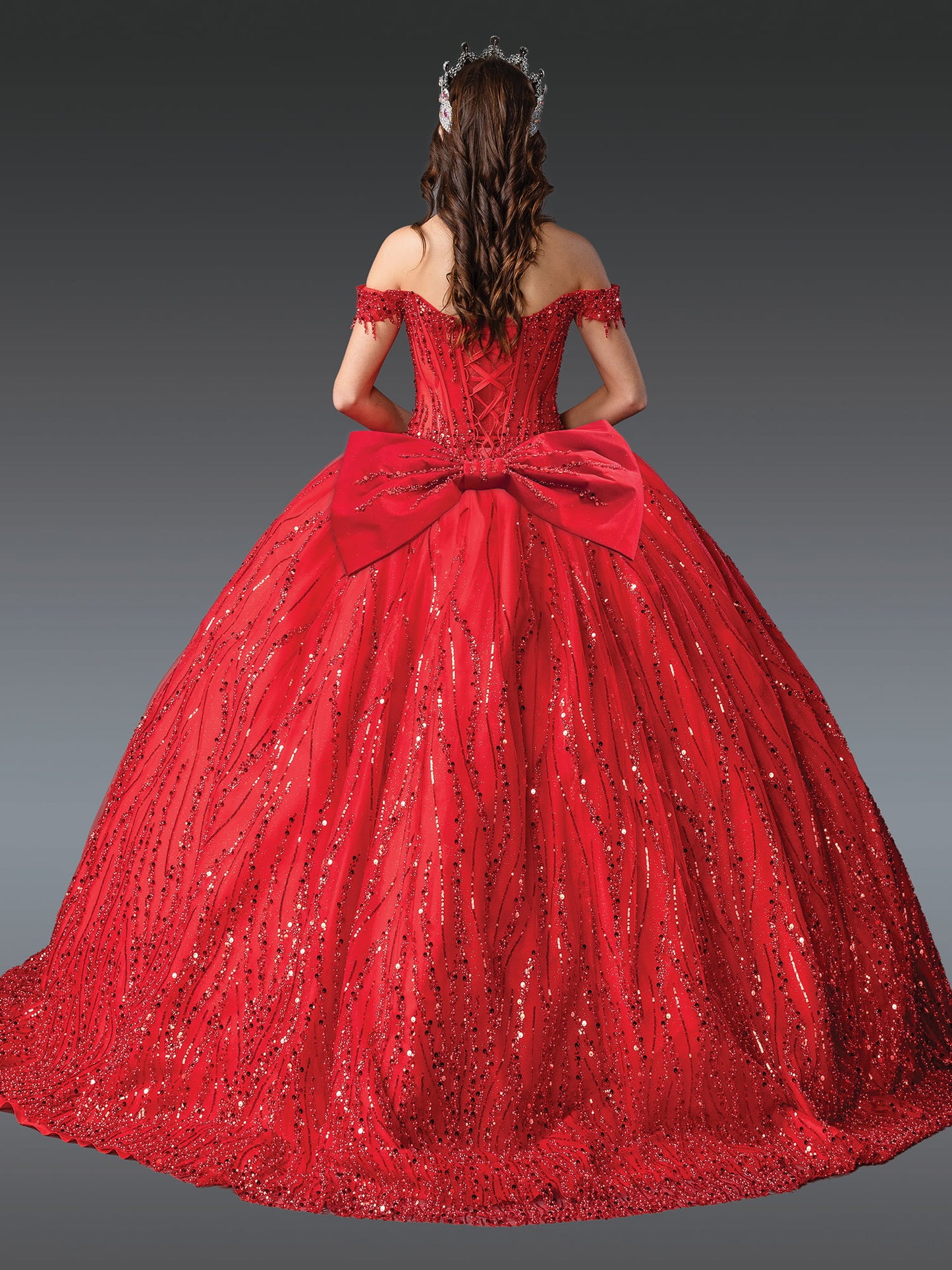 Off-Shoulder Ball Gown Quinceañera Dress 1982