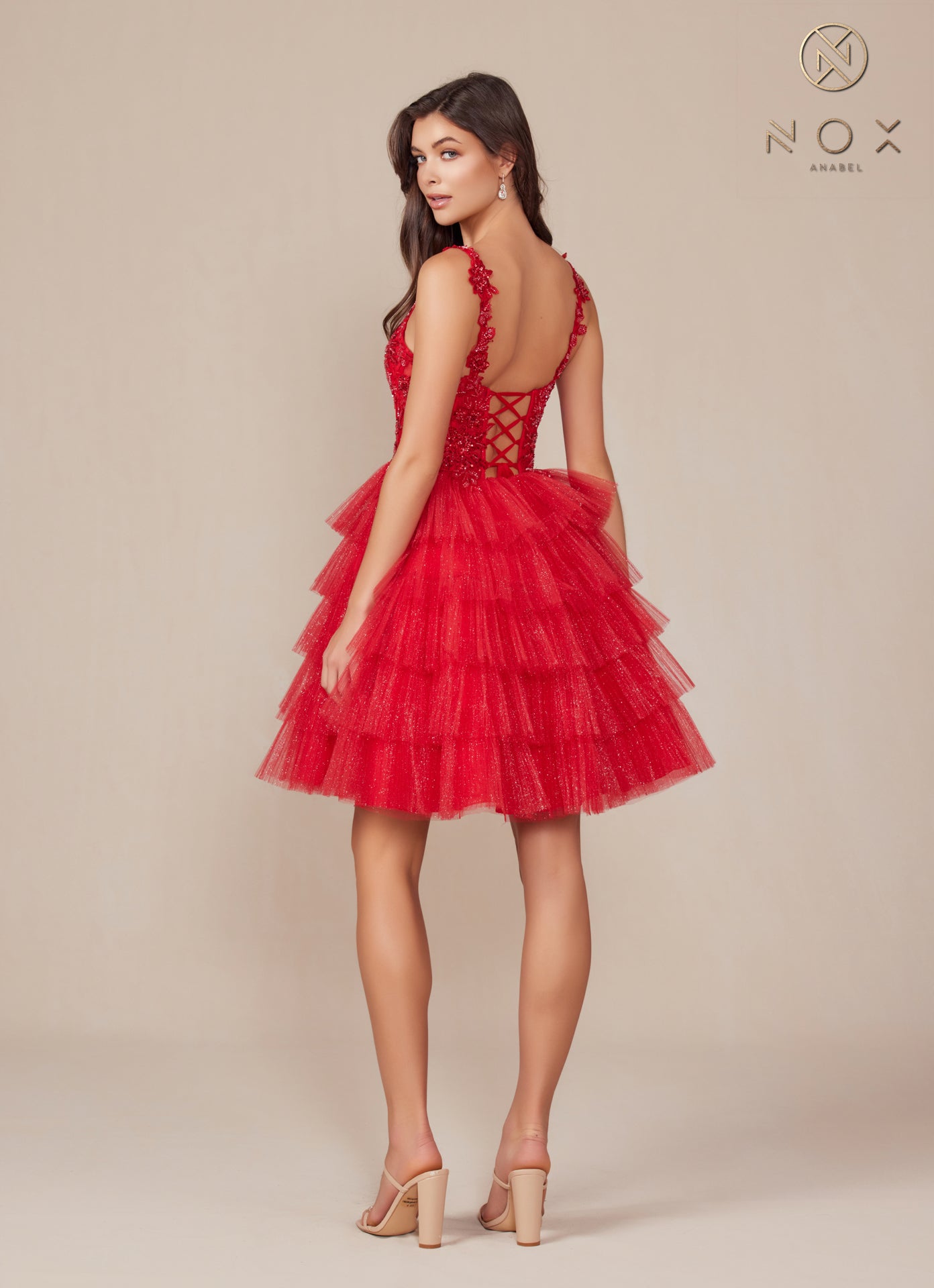 Short Homecoming A Line Glitter Cocktail Dress / E904