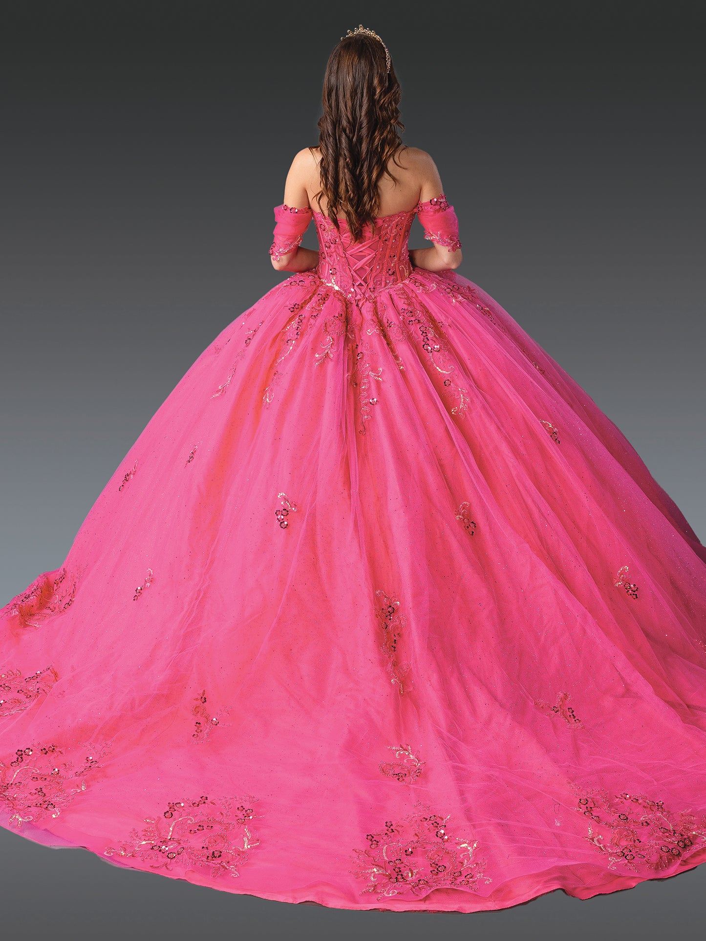 Embroidered Appliques Quinceanera Dress 1987